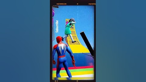 spiderman shoots squid game