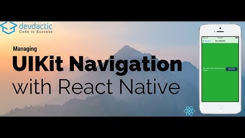 Managing UIKit Navigation with React Native NavigatorIOS