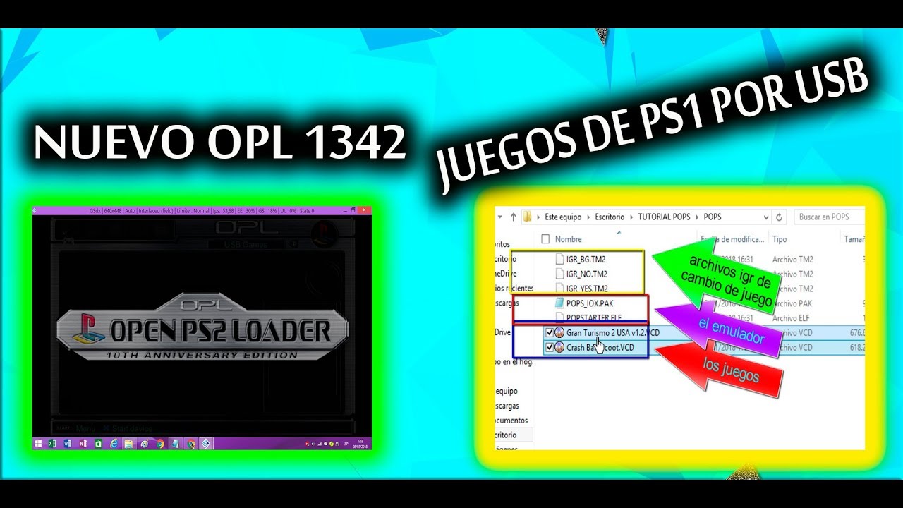ps2] JUEGOS DE PS1 POR USB Y RED EN EL NUEVO OPL DÉCIMO ANIVERSARIO(OPL DB)  - YouTube