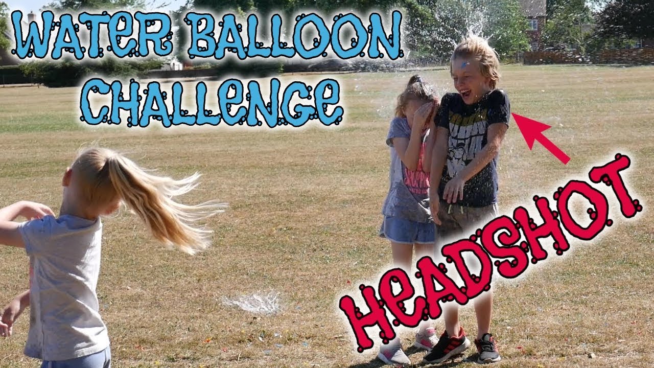Water balloon challenge with EPIC HEADSHOTS! YouTube