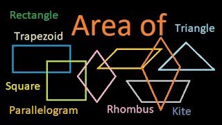 Area of Rectangle, Square, Parallelogram, Triangle, Trapezoid, Rhombus and Kite : Derivation | Proof