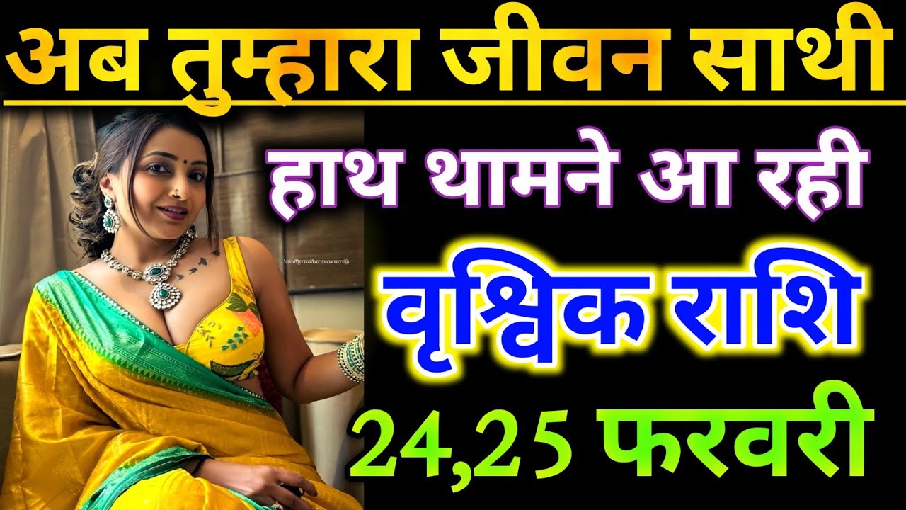वृश्चिक राशि 24,25 फरवरी 2026 !! अब तुम्हारा जीवन साथी हाथ थामने आ रही !! Vrishchik Rashifal