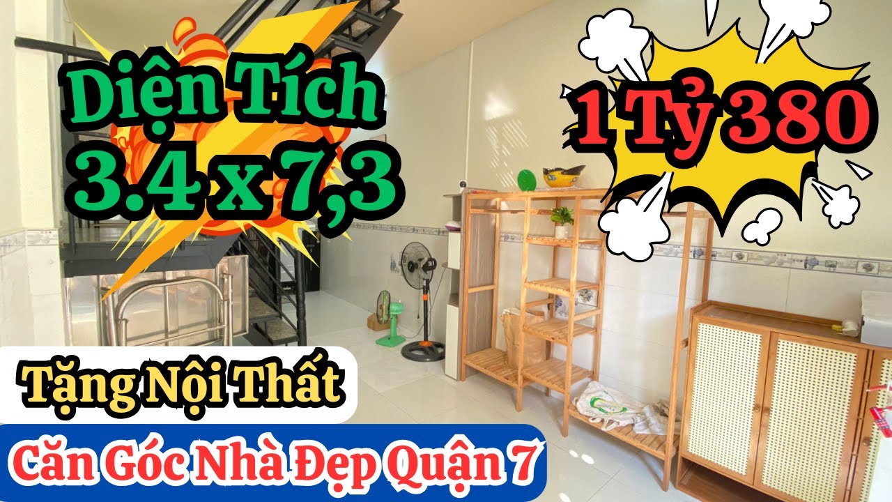 Quận 7 | Căn Góc 2 Tầng Hẻm Rộng Đường Huỳnh Tấn Phát Giá Chỉ 1 Tỷ 380 | Tặng Hết Nội Thất