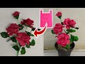 DIY Cara Membuat Bunga Mawar dari Plastik Kresek - Rose Flower Crafts