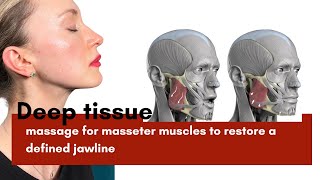 Deep tissue massage for masseter muscles to restore a defined jawline