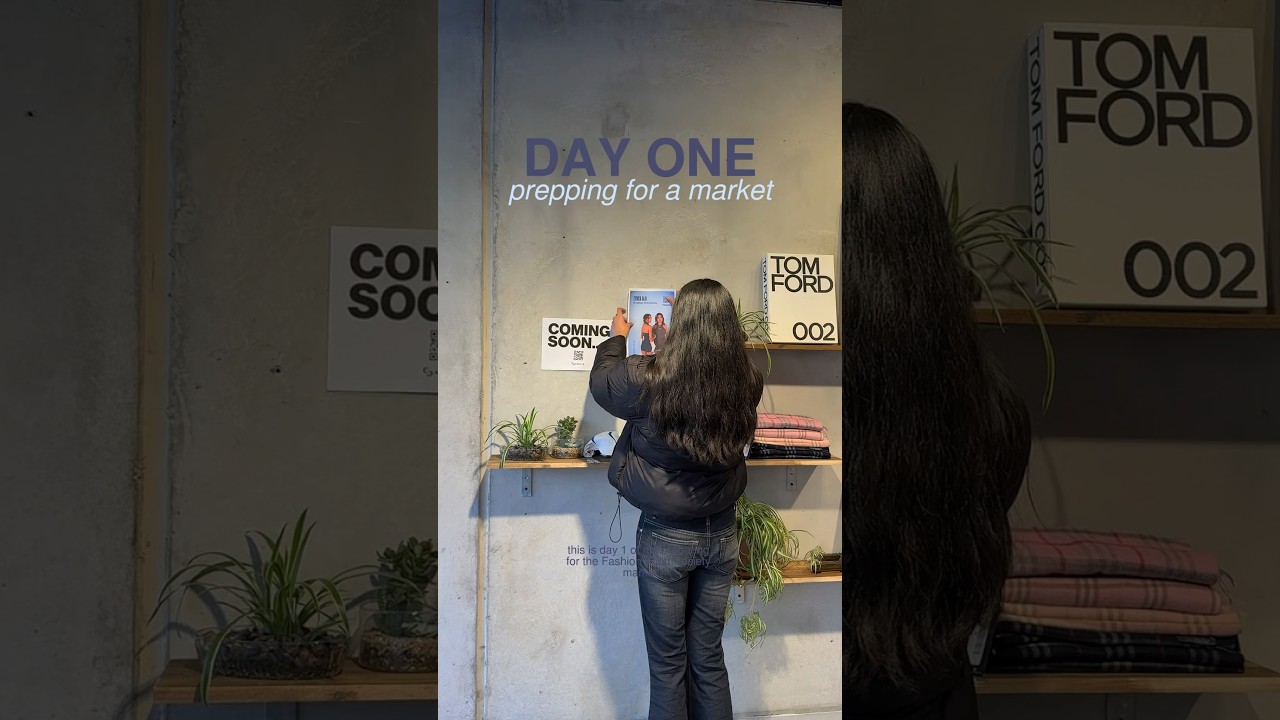 day 1 prepping for fashion thrift society market 