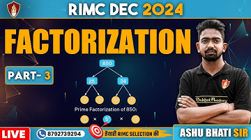 Factorization - Maths Class | RIMC Online Coaching | RIMC Online Classes | RIMC Dec 2024