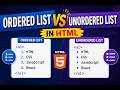 Ordered &amp; Unordered list - HTML A/L ICT
