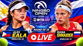 ALEX EALA VS DIANA SHNAIDER | NINGBO OPEN 2026 • ROUND OF 16 | LIVE TENNIS WATCHALONG