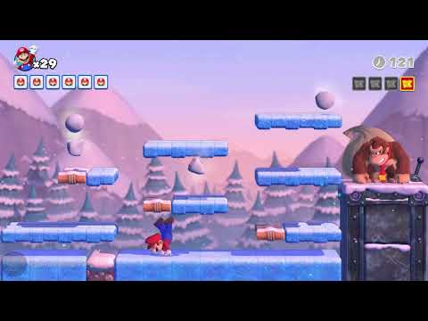 Mario vs Donkey Kong Level 6-DK Gameplay Walkthrough No Damage Perfect Star