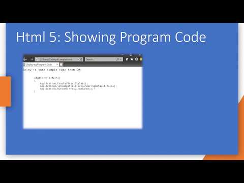 013 HTML5 Display Computer Program code