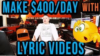 How to make $400 a day making lyric videos. you are going learn videos
which is whole new skill set can monetize for yourself as a...