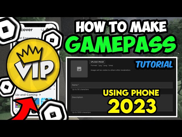 How to make a game pass in roblox mobile/IPad 