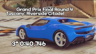 Asphalt 9: Ferrari 296 GTB Grand Prix Final Round 4 - Riverside Citadel : 3⭐ 0:40.746