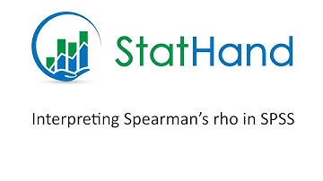StatHand - Interpreting Spearman