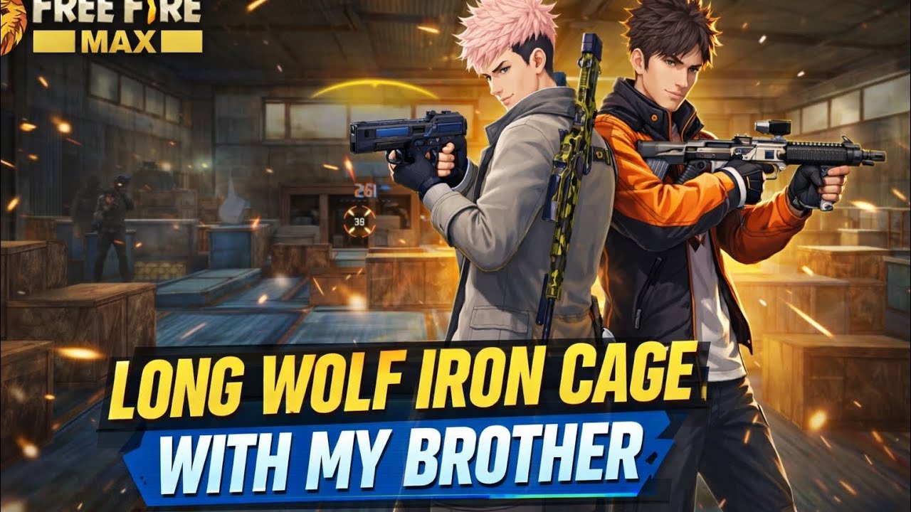 Free fire Max long wolf iron cage with my brother