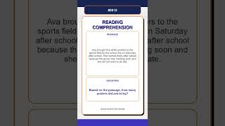 Reading Comprehension Quiz | Based on the passage, how many posters did ava bring?