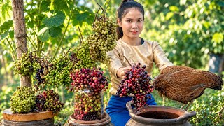 Making Wild Grape Wine from Scratch & Cooking Delicious Chicken with It!