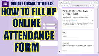How to Fill Up Online Attendance Form during ONLINE Class | Google Forms Tutorials