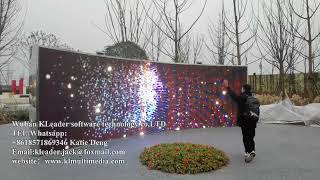 human shadow particle picture interaction, somatosensory particle sand painting Interaction