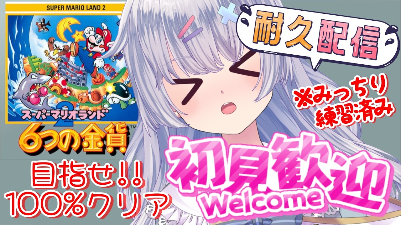 【スーパーマリオランド2】100%クリアを本気で目指します！サクサク！【新人Vtuber 天音るのん】