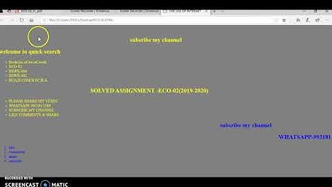 ECO-02 SOLVED ASSIGNMENT IN HINDI 2019-2020