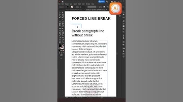 Illustrator force line break #shorts