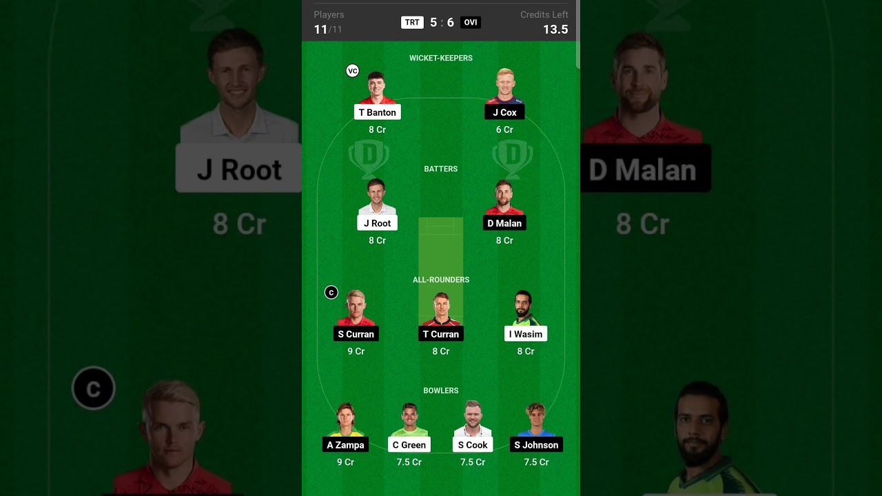 TRT vs OVI Dream 11 Prediction | TRT vs OVI Dream 11 of Today Match | 40 Lakh 🤑