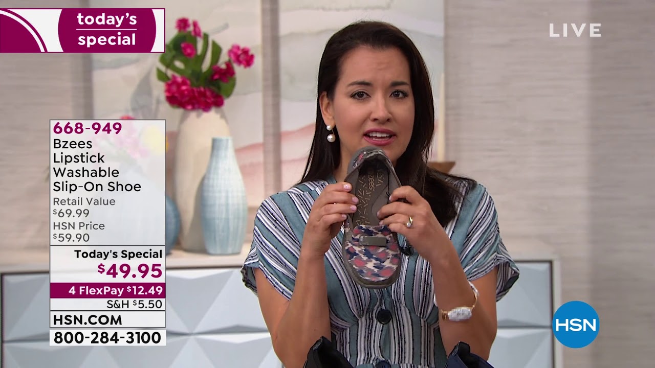 bzees lipstick washable slip on shoe