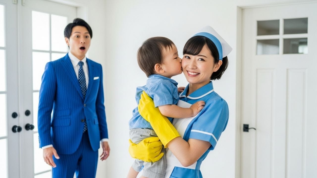 財閥の赤ん坊はすべてのベビーシッターに唾を吐いたが…貧しい清掃員には口づけをした。