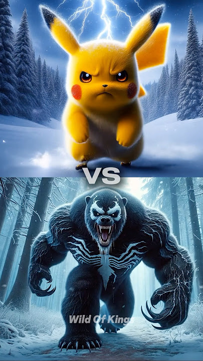 Pikachu vs Venom Animals #pikachu  #venom3  #animals #pokemon