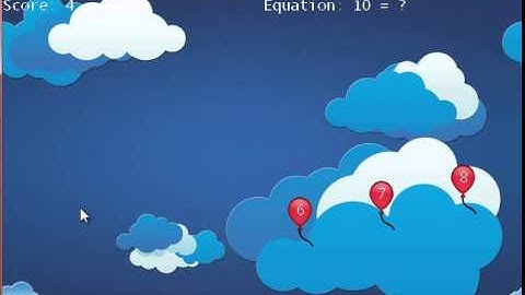 Balloon Math Shooter Game using monogame and C#