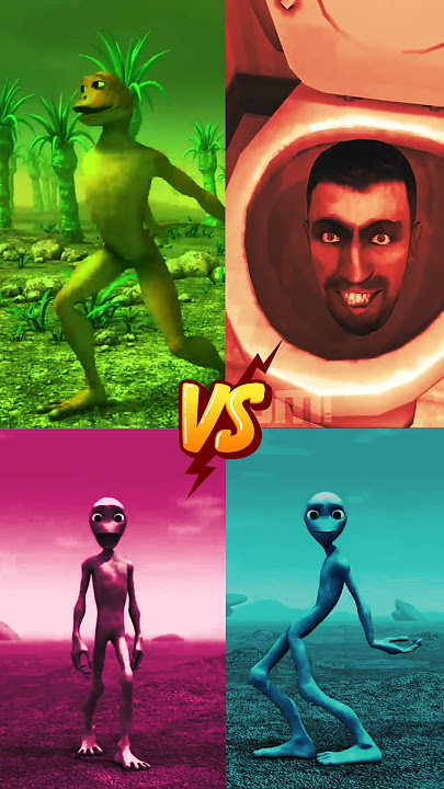 Green Patila VS Skibidi Toilet VS Purple Alien VS Blue Alien 👽 #shorts #aliendance #alien #aliens