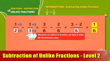 G4 - M14 - Intro - Subtraction of Unlike Fractions - Level 2 | Appu Series | Grade 4 Math Learning