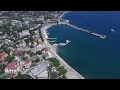 Крым Ялта Гурзуф море с высоты полета Санатории Отели