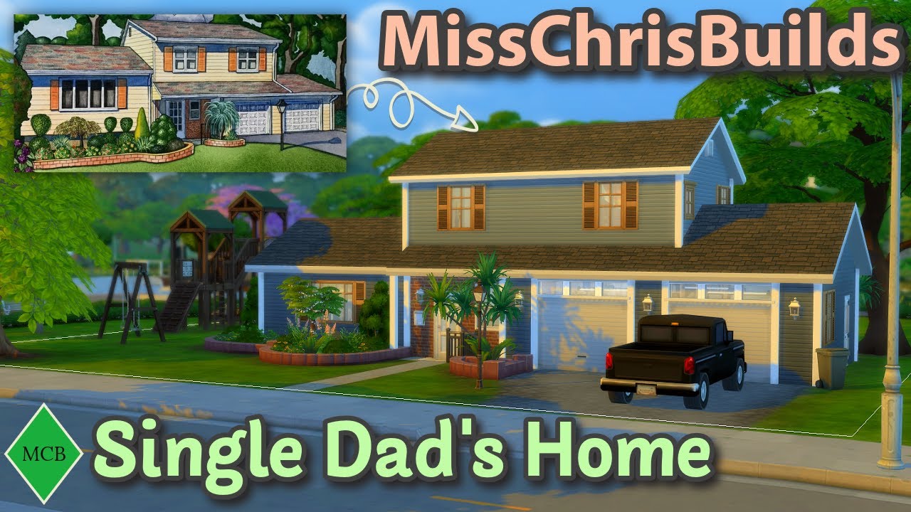👨‍🍼Single Dad's Home // The Sims 4 Speed Build