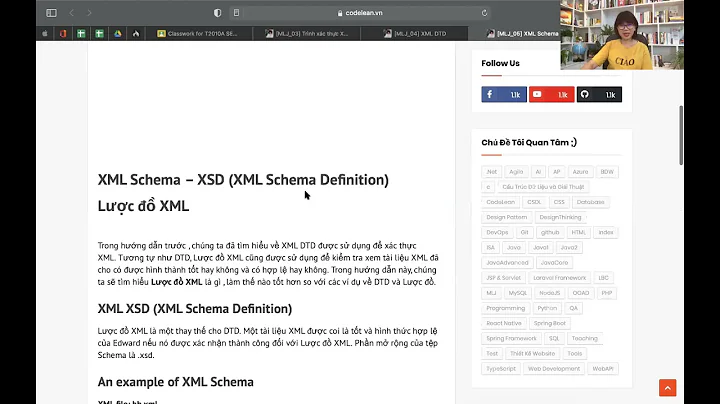 [XML & JSON] XML DTD Schema là gì