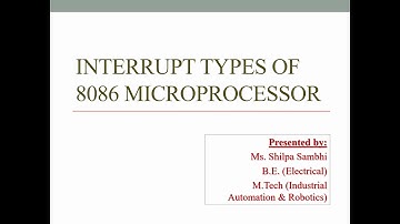 Interrupt types of 8086 microprocessor