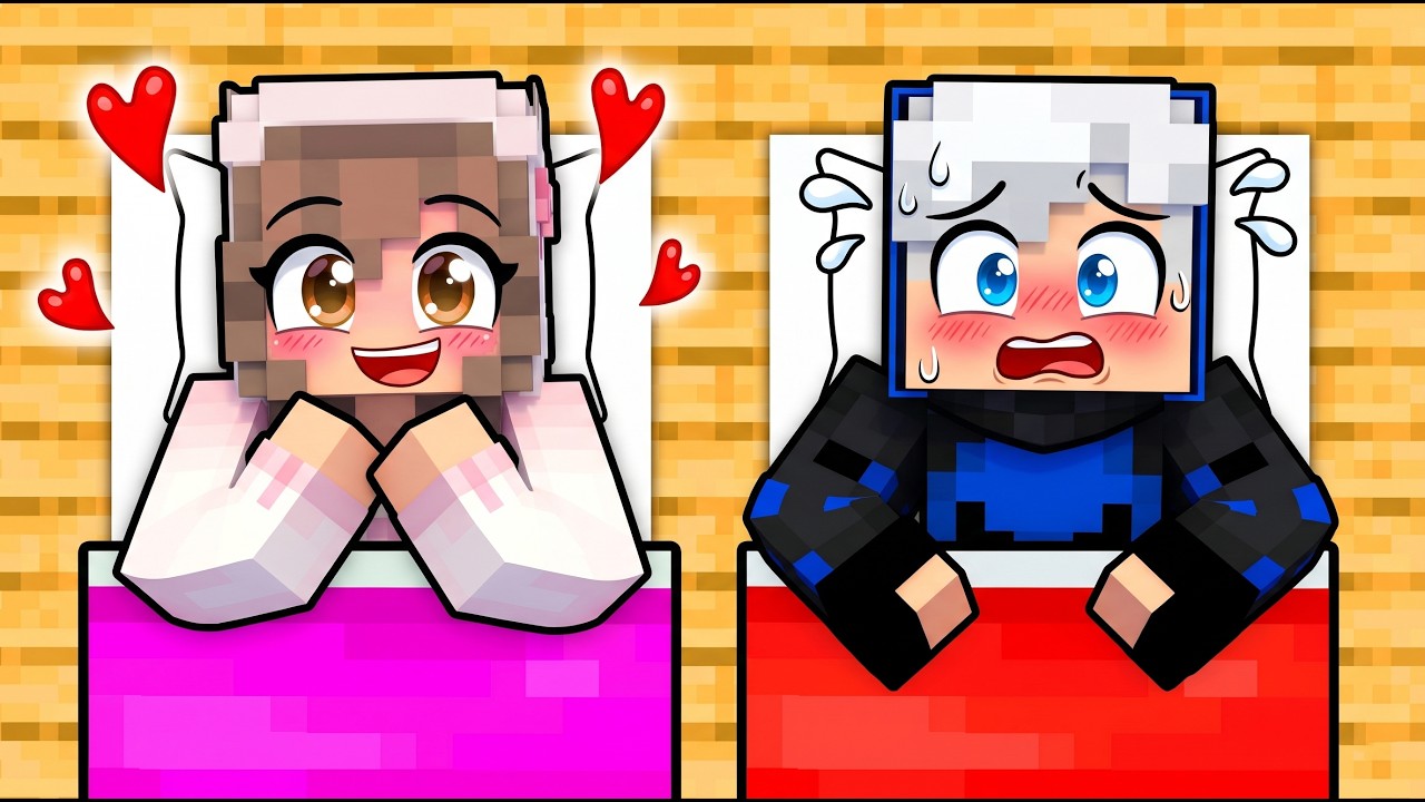 I Did a SLEEPOVER with MY GIRLFRIEND in Minecraft!