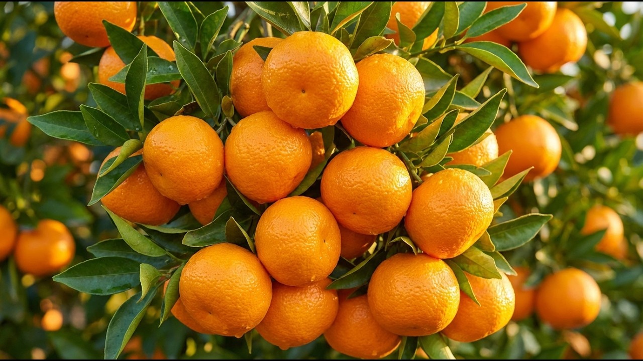 How Oranges Are Grown (4K) | Industrial Orange Farming Process