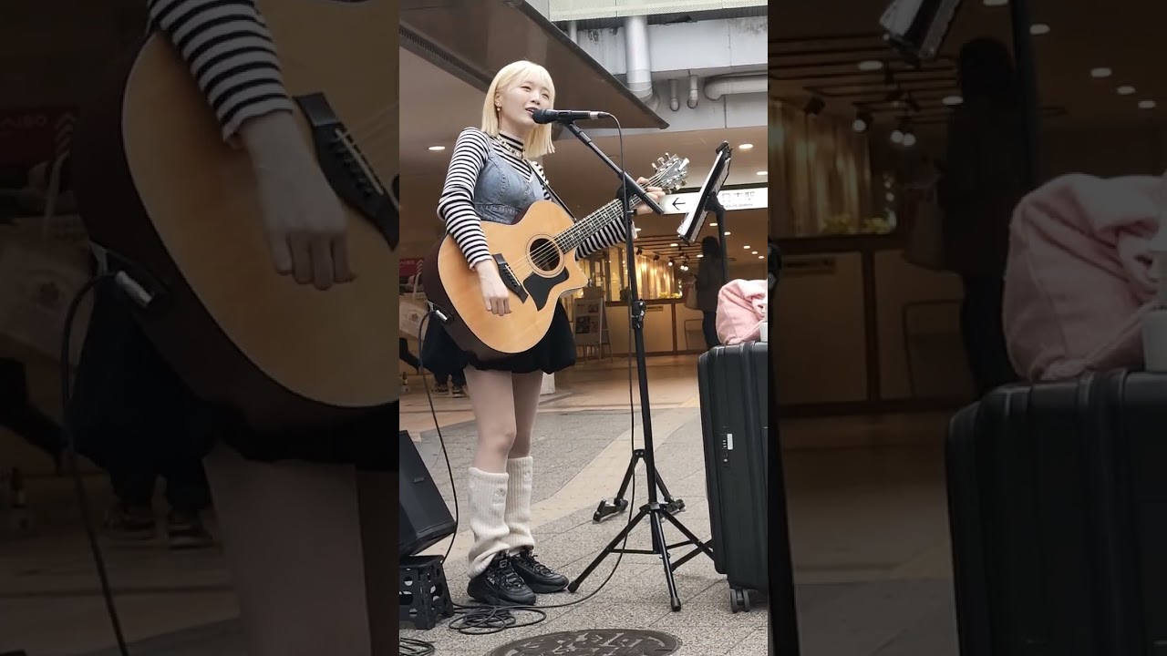 パクユナ(박유나/ParkYoona)さん　近鉄四日市駅ふれあいモ−ル前路上ライブ⑩　2026年2月22日日曜日16時から オリジナル曲最終電車に揺られて