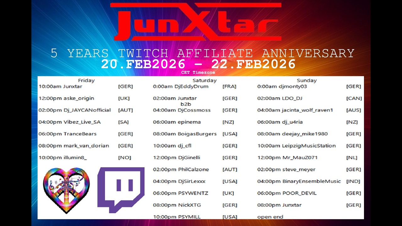 Trance  T minus 4 days to my 5 year Affiliate Anniversary