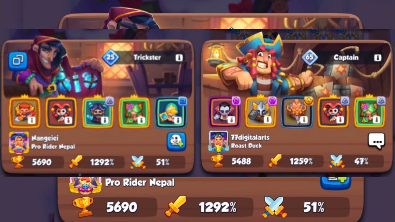 Rush Royale 00018 | Raid Heroes Magic & Sword | Nangeiei 1,292 Crit vs 77digitalarts 1,259 Crit