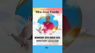 Mrs José Forde | Funeral Announcement #obituariessvg
