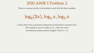 Mastering Logarithms: 2020 AIME 1 Problem 2