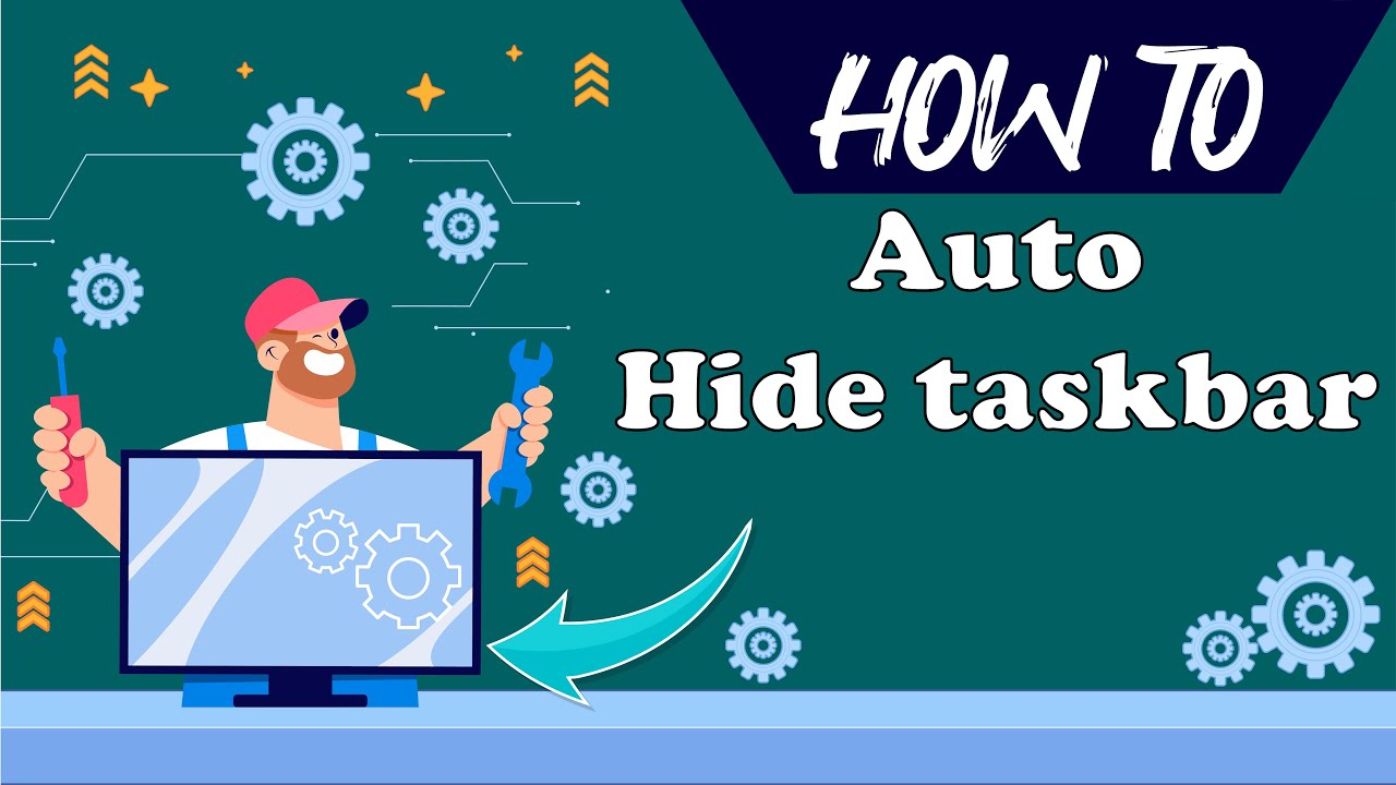 how to enable auto hide taskbar in windows 10 - YouTube