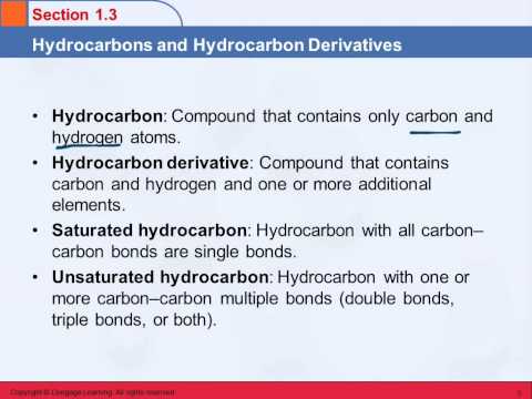 3B 1.3 Hydrocarbons and Hydrocarbon Derivatives