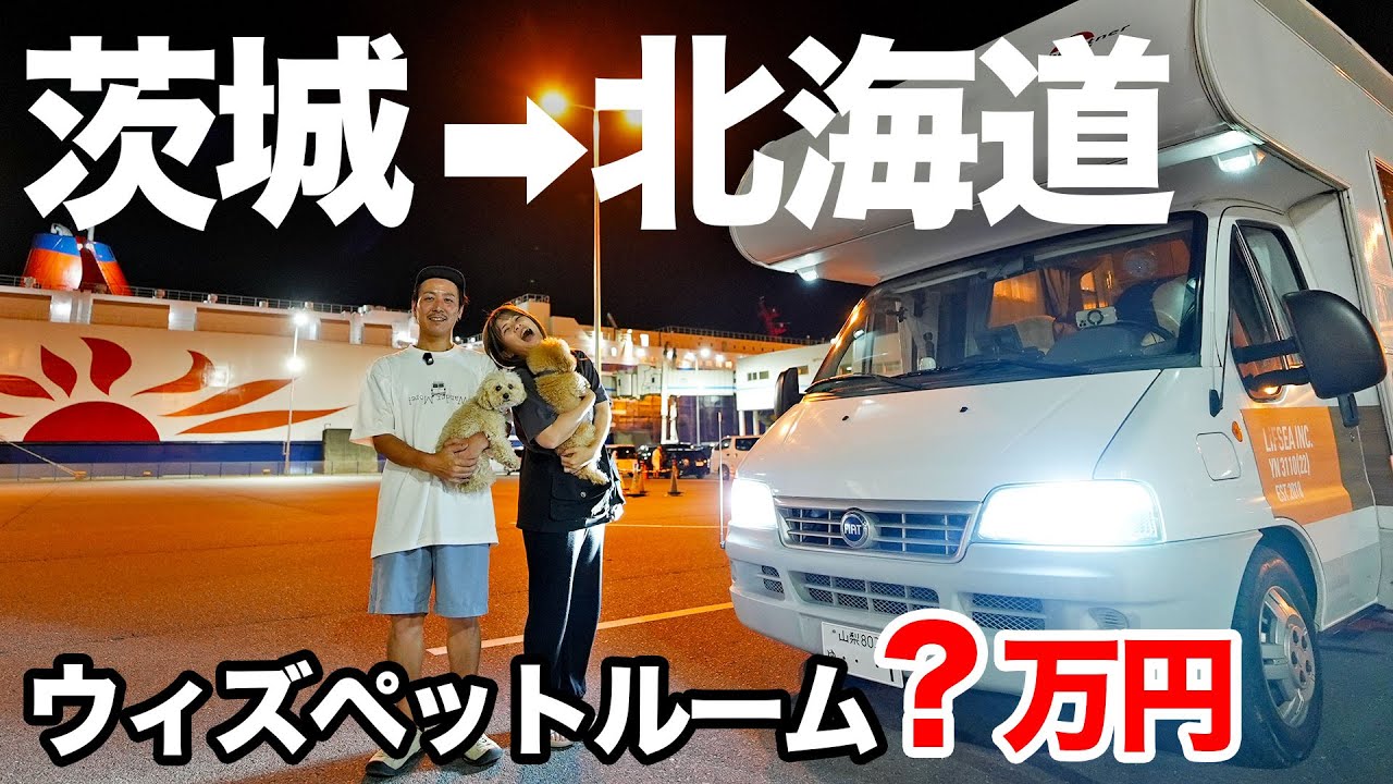 【茨城→北海道】中古キャンピングカーで初フェリー。ウィズペットルームの船内と価格まで公開｜さんふらわあ”かむい