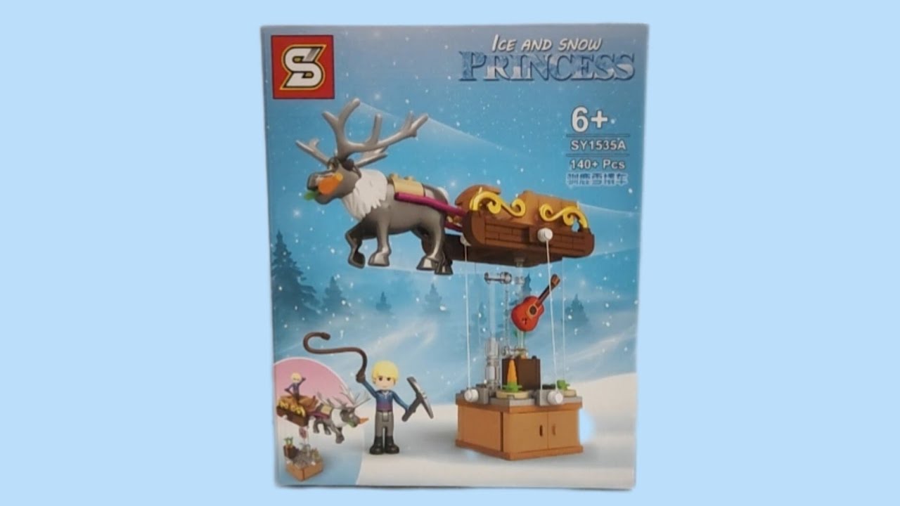 Sheng Yuan Bricks SY1535A Frozen Ice and Snow Princess Kristoff and Sven 140 Pcs