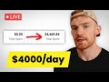 Scaling A Facebook Ad Account From $0 - $4,000 A Day | LIVE Walkthrough